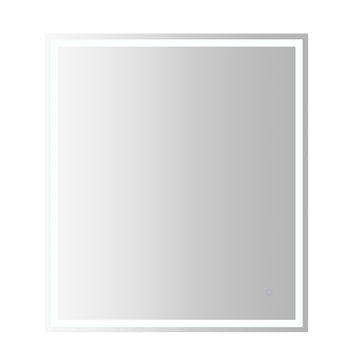 Pax Rectangular Frameless Anti-Fog Aluminum Front/Back-lit Tri-color LED Bathroom Vanity Mirror with Smart Touch Control